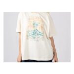 Womens Oversized Short Sleeve T-Shirt Cream