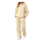 Womens Oversized Tracksuit Set: Hoodie and Sweatpants, Lounge Wear