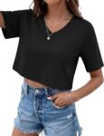 Womens Short Sleeve Tops Summer Crew Neck T Shirts for Ladies UK Casual Basic Top Loose Fit Pullover Tunic Tee Gym Yoga Active Going Out Clothing