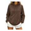 Womens UK Hoodies Casual Loose Fit Long Sleeve with Pockets
