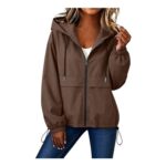 Womens Waterproof Windbreaker Jacket