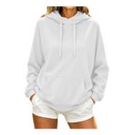 Womens plus Size Loose Fit Long Sleeve Hoodie with Pocket