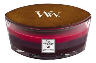 WoodWick Ellipse Trilogy Candle Sun Ripened Berries Crackling Wick