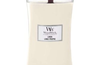 WoodWick Large Hourglass Scented Candle Linen/Coconut