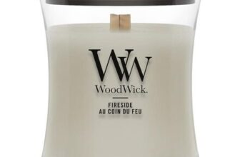 WoodWick Scented Candle with Crackling Wick, Fireside Mini Hourglass