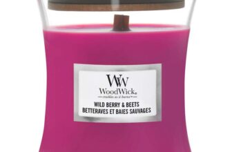 WoodWick Scented Candle with Crackling Wick Wild Berry & Beets Mini Hourglass Candle