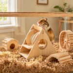 Wooden Playhouse Hedgehog House Hamster Playpen (D-Swing)