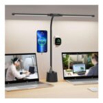 Woputne LED Lamp with USB Charging Port, 2600LM, Flexible, Black