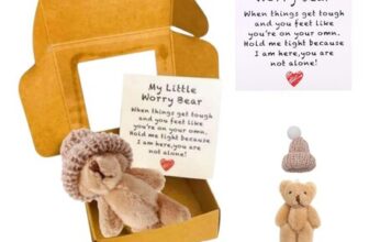 Worry Bear in a Box with Inspirational Card