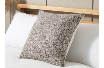 Woven Leopard Print Cushion, Grey