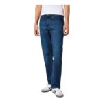 Wrangler Mens Jeans – Regular Tapered Fit – Foundation Jagged