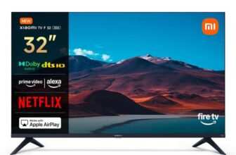 XIAOMI TV F 32, 32 Inch (81 cm), HD, Smart TV, Fire TV, Dolby Audio, DTS Virtual:X S Alexa Voice Control, Works with Apple AirPlay