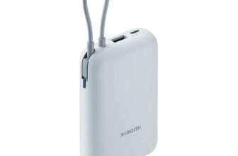 Xiaomi 22.5W Power Bank 10000mAh, Built-in USB C, Fast Charging, Ice Blue