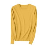 YGERGWE Fall Knitted Sweater Crew Neck Pullover for Women