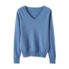 YGERGWE Womens Soft Knit Long Sleeve Jumper Blue