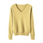 YGERGWE Womens Soft Knit Long Sleeve Sweater, Yellow