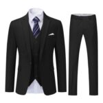 YOUTHUP Mens 3-Piece Slim-Fit Tuxedo Suit