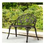 Yaheetech Outdoor Bronze Metal Garden Bench Free P&P Clubcard Price