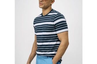 Yarn-Dyed Stripe Cotton T-Shirt