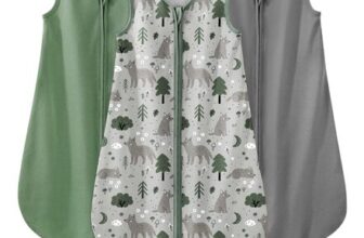 Yoofoss Baby Sleeping Bag 0.5 Tog, 0-6 Months, 3-Pack
