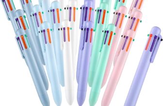 Yoosso 24 Pack 6-Colour Retractable Pens, Teacher Supplies Deals, 0.7 mm 6 Colours in 1 Pen, Ideal for Back To School Supplies and First Day Of School Gift