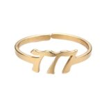 Yoowish 777 Angel Number Stainless Steel Stacking Rings