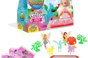 ZIMPLI – Gelli Adventures Fantasy Pack, 5 Use, 8 x Fantasy figures, Inflatable Play Tray, Imaginative Pretend Playset