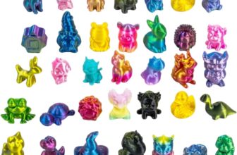 ZISHAN 50pcs 3D Printed Animals Miniature Set, 50PCS 3D Printed Collection with Random Colours and Styles, Desk Pets for Creative Play and Decoration, 3D Printed Cats Turtles and Other Animal Figures