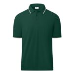 ZITY Mens Polo Shirt, Short Sleeve, Breathable, Dark Green L