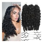 ZIYANGBABA Burmese Curly Feather Crochet Hair – 14in, 60g, 1B