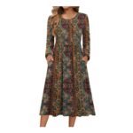 Zeagoo Winter Jumper Dress for Women Elegant A-Line Tunic