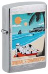 Zippo Windproof Lighter, Original Stormtrooper Beach, Brushed Chrome, Color Image