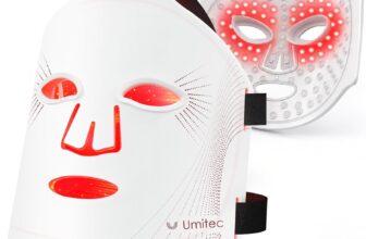 Zone Craft LED Face Mask, Red Light Therapy Mask, Four Modes Three Levels, Remote Control 10 Minutes, 4000mAh, Storage Bag, Eye Pads, Gift for Wife, Girls(White)