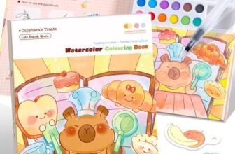 capybara Paint With Water Colouring Activity Book Water Reveal Colouring Pages Creative Art Activity Book