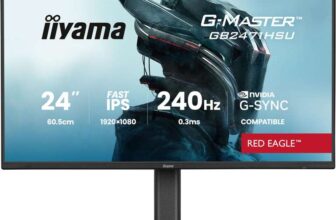 iiyama G-Master GB2471HSU-B1 24 inch Fast-IPS LCD, 240Hz, 0.3ms, Adaptive Sync, Full HD, HDMI/DP/USB Hub, HAS