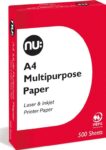 nu: A4 Multi-Purpose Printer Paper White 500 Sheets Open Box – Like New – Sold by Amazon Resale