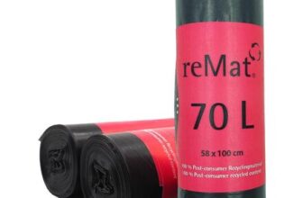 reMat Bin Bags 70L, 100% PCR, 30 Liners, Odourless
