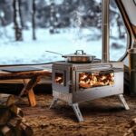 unho Portable Hot Tent Wood-Burning Stove with Chimney Pipes & Carry Bag – W/Code – Sold by LUVODI Store