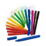 10 Fine Tip Fibre Colouring Pens Pack Smooth Fine Line Colour Markers