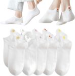 10 Pairs of Womens Socks Size 36-42 White Cotton Sneaker Socks Comfortable Short Sports Everyday Fun Gift Leisure Fitness