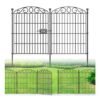 10-Panel No-Dig Garden Fence with Gate, 60cm X 5.2m