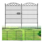 10-Panel No-Dig Garden Fence with Gate, 60cm X 5.2m