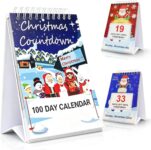 100 Day Christmas Countdown Calendar 2026 with Week Dates, Christmas Advent Calendar 2026 for 100 Days, Xmas Count Down Gift, Desktop Advent Calendar for Home Office Room Desk Decor