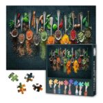 1000-Piece Puzzle: Culinary Spices & Herbs Collection, Colorful Kitchen Art