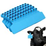 100Pcs Blank Cow Ear Tags TPU Flexible Durable Animal Identification for Cattle, Goats, Sheep & Pigs – Blue