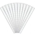 12PCS Clear Straight Edge, 30cm / 12in Plastic Ruler Set, for Teaching in Student School Offices – Sold by yuutang / FBA