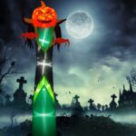 12ft Giant Halloween Inflatable Pumpkin Decorations Inflatable Yard Decor Blow up Outdoor Decorations Holiday Yard Garden Lawn