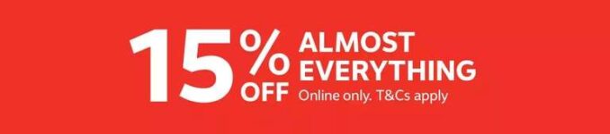 15% off Almost All Clothing & Accessories (Mens, Womens,Boys,Girls, Babies) Free C&C