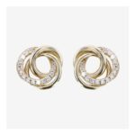 18ct Gold on Sterling Silver Knot Stud Earrings