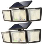 2 Outdoor Solar Lights, 286 LED 2500LM Motion Sensor Light with Power Display & Mode Indicators, 6500K IP65 Waterproof – Sold By Claoner/FBA